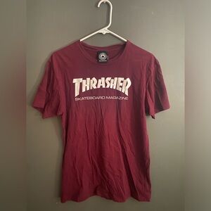 Thrasher T-Shirt- Deep Red- Medium